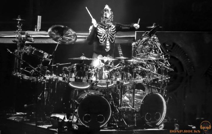 Jeremy Spencer on the drums for Five Finger Death Punch