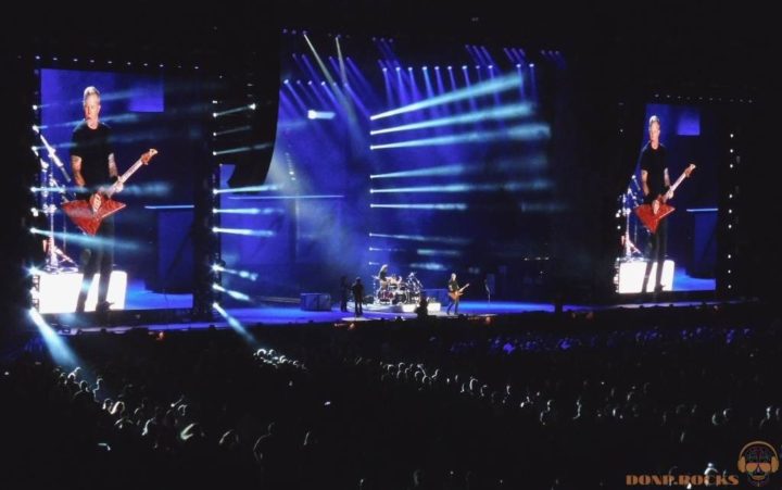 Metallica performs at the Iowa Speedway.