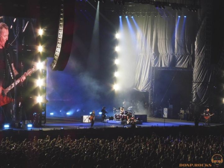 Metallica performs at the Iowa Speedway.