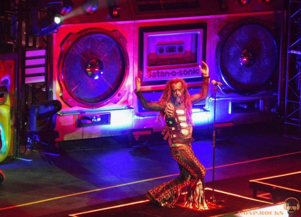 Rob Zombie on stage in Cedar Rapids, Iowas